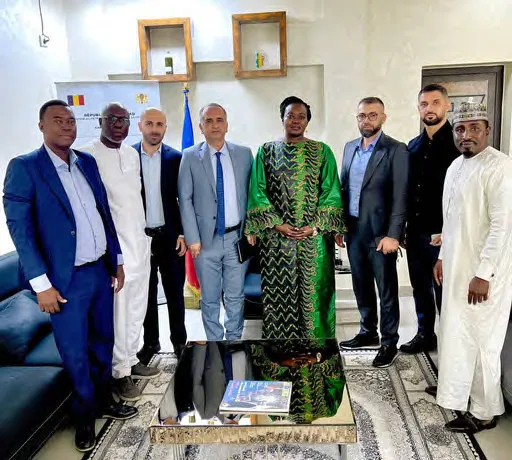 Ministerial delegation and Prime Gate Africa partners gathered in an official reception room