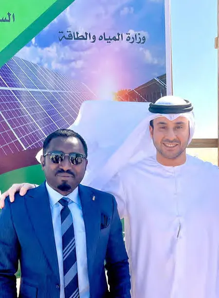 Meeting with an Emirati partner at the Ministry of Water and Energy